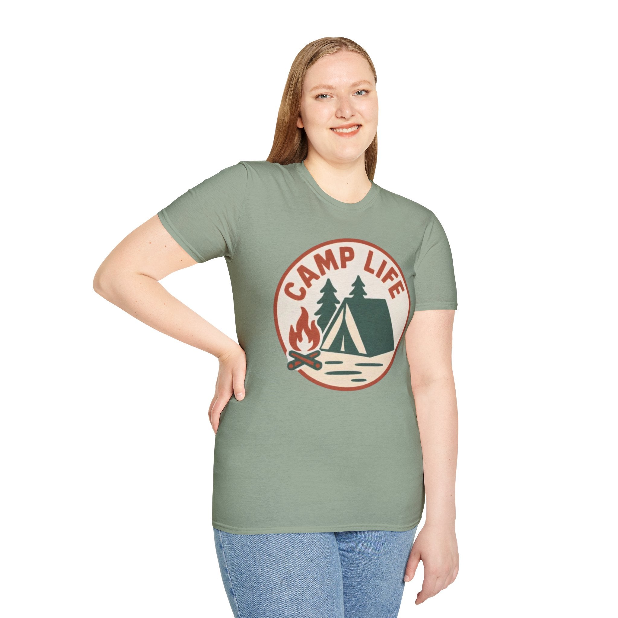 Camp Life T-Shirt — Tent & Campfire Outdoor Tee