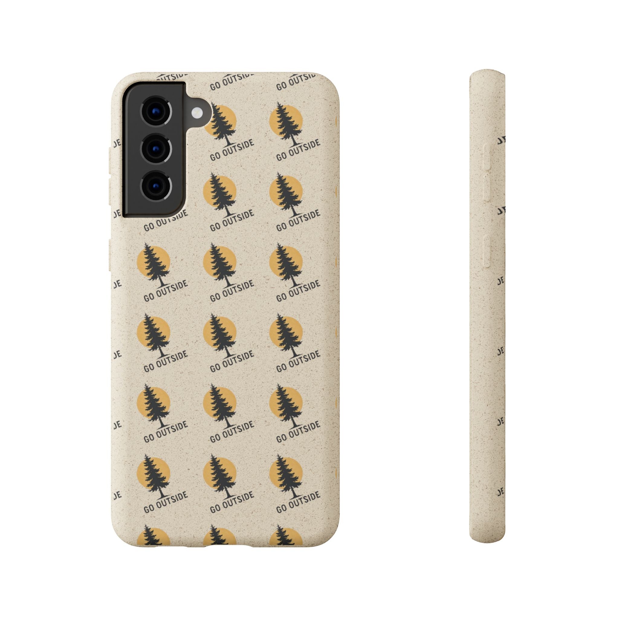 Biodegradable Phone Case — 'Go Outside' Recycled Eco-Friendly iPhone Cover