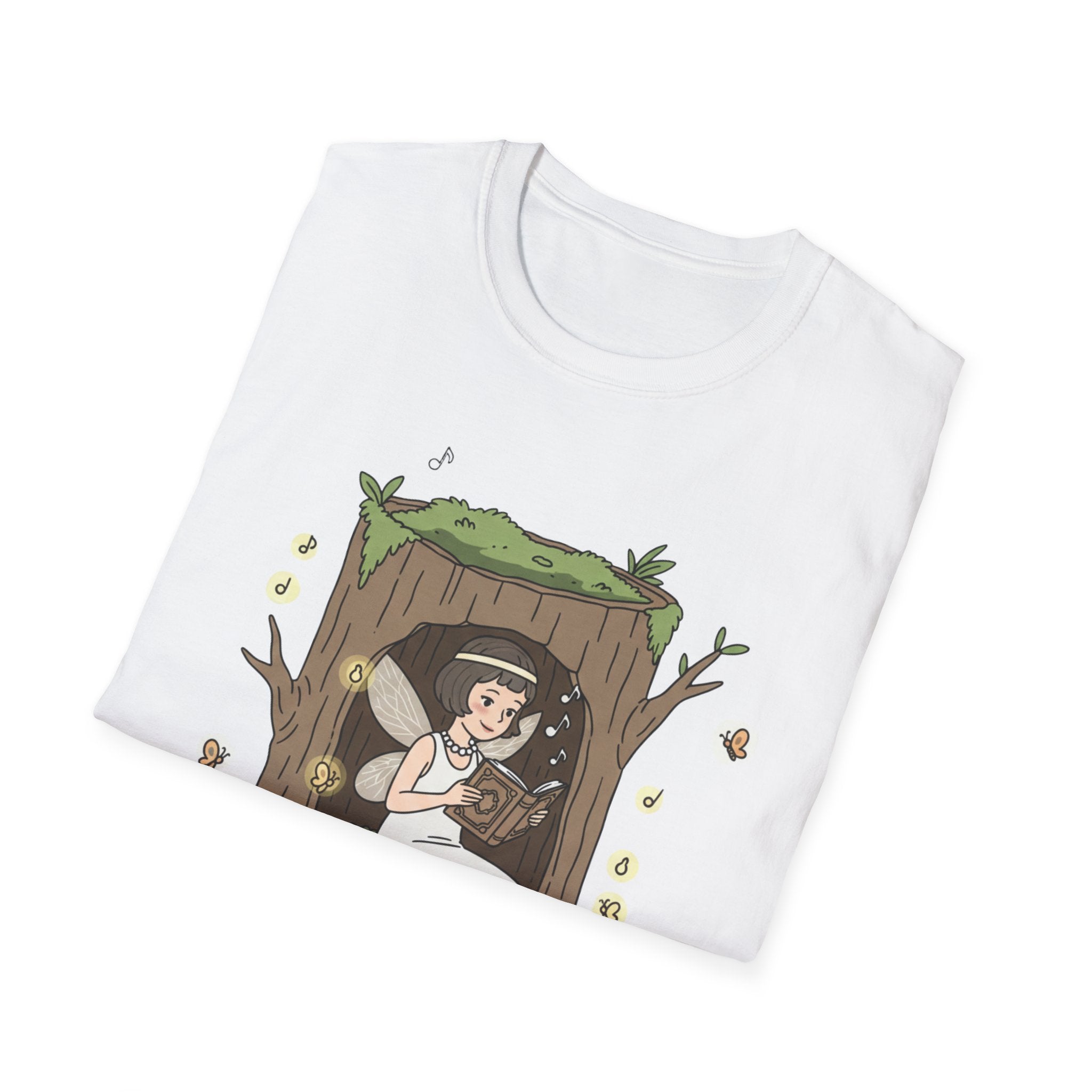 Forest Flapper Fairy Reading in Tree Hollow T-Shirt