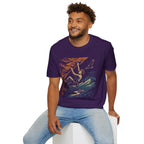 Climber on Cliff with Eagle T-Shirt
