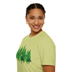 Forest Graphic T-Shirt — Minimal Green Pine Trees Tee