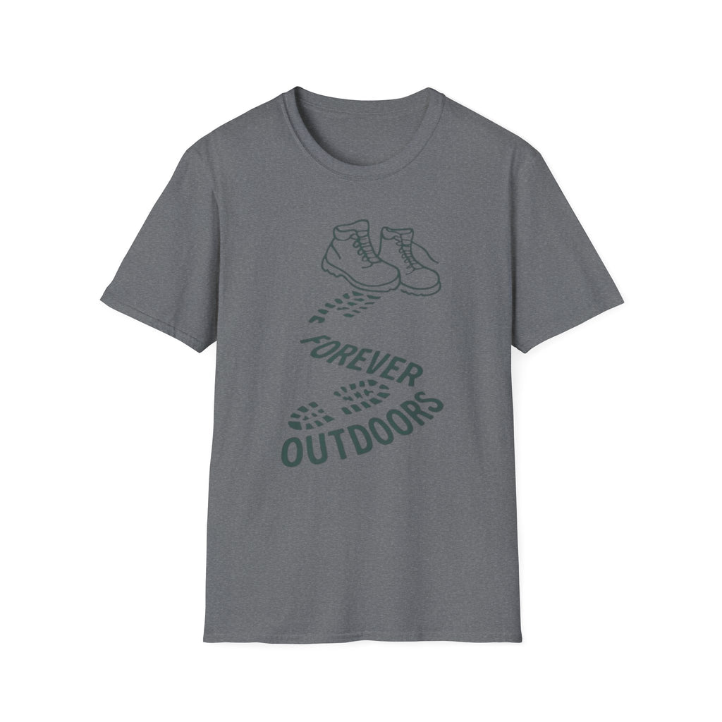 Boots with Footprints "Forever Outdoors" T-Shirt