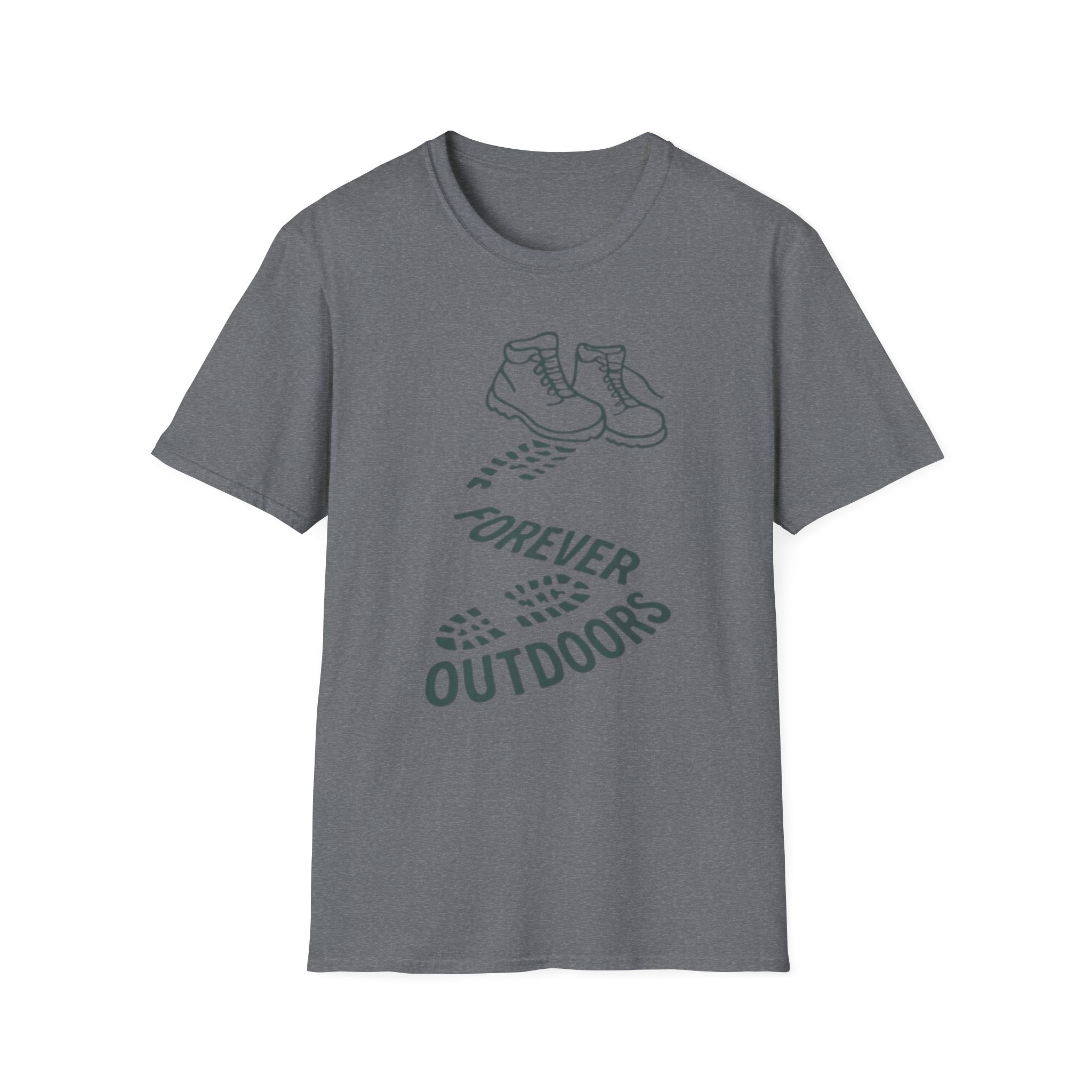 Boots with Footprints "Forever Outdoors" T-Shirt