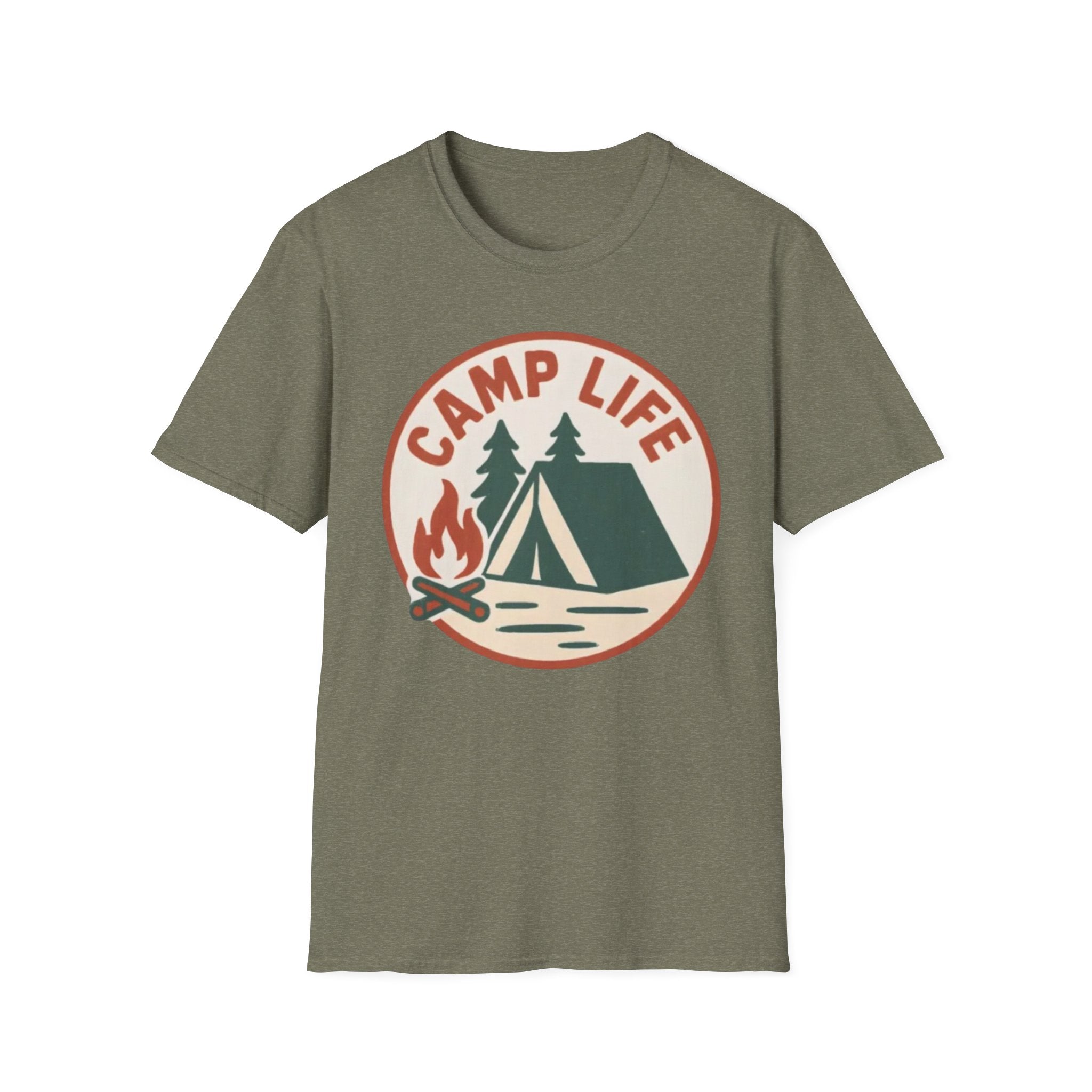 Camp Life T-Shirt — Tent & Campfire Outdoor Tee