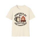 Powered By Coffee And Campfires Vintage Camping T-Shirt