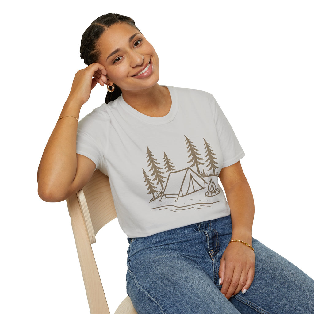 Camping Tent and Campfire T-Shirt