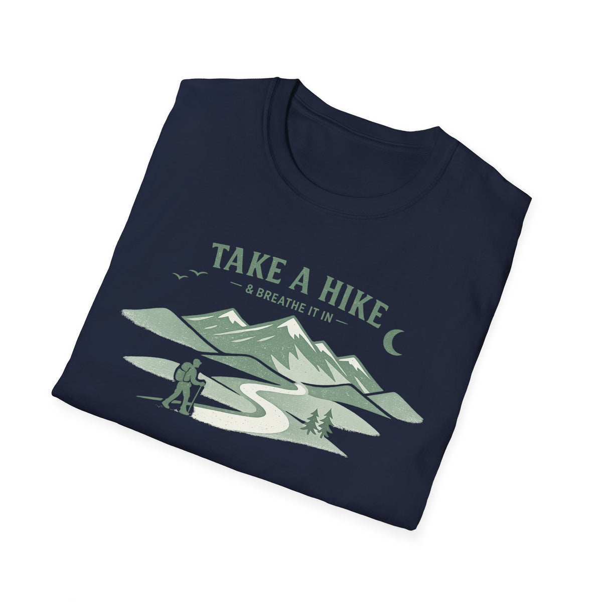 "Take A Hike & Breathe It In" Outdoor Hiking Graphic Tee