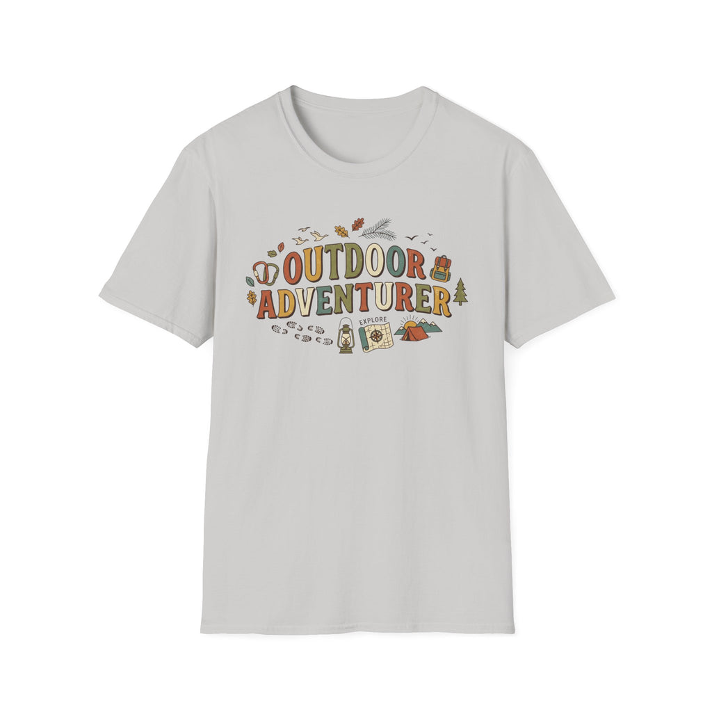 "Outdoor Adventurer" T‑Shirt Camping, Hiking & Exploration Graphic Tee Shirt
