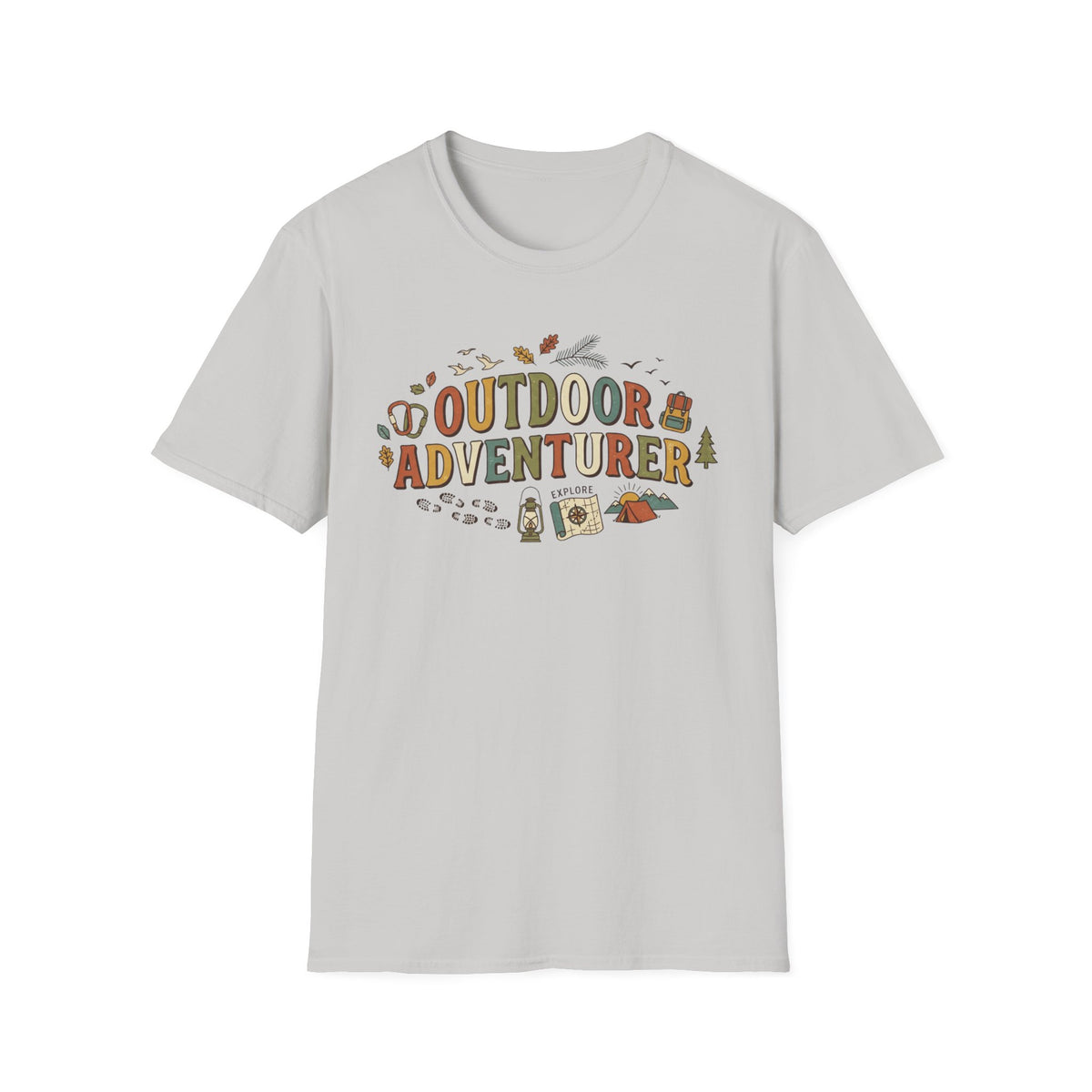 "Outdoor Adventurer" T‑Shirt Camping, Hiking & Exploration Graphic Tee Shirt