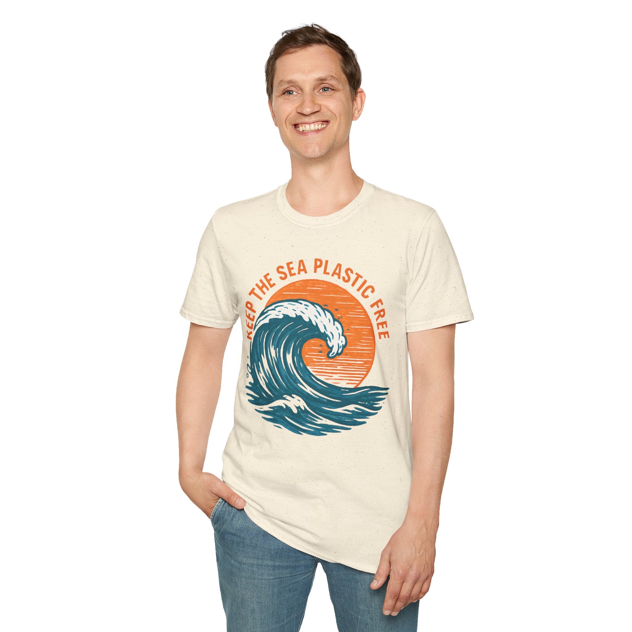 Keep the Sea Plastic Free T-Shirt — Ocean Conservation Wave Tee
