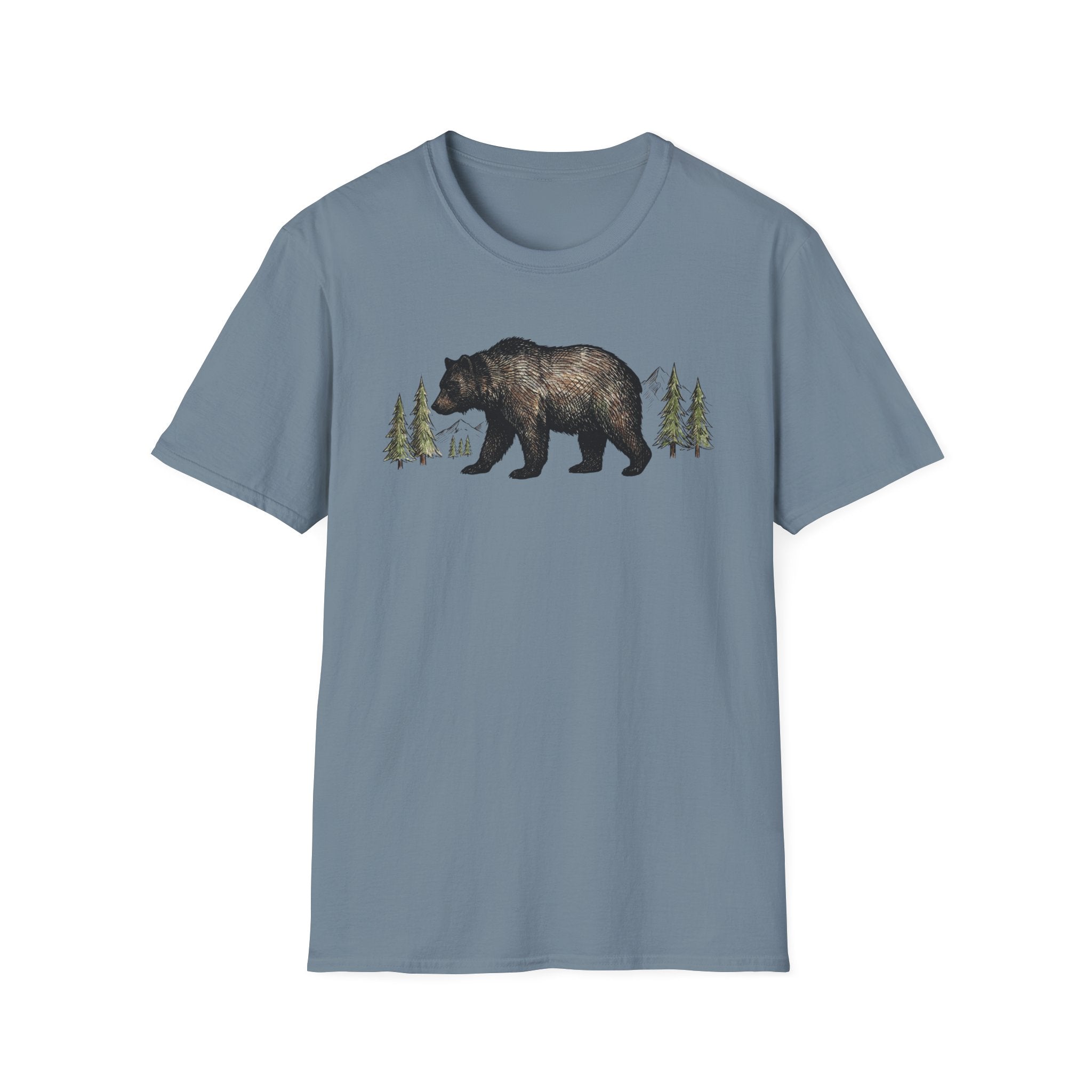 Bear & Pines T‑Shirt — Rustic Woodland Graphic Tee