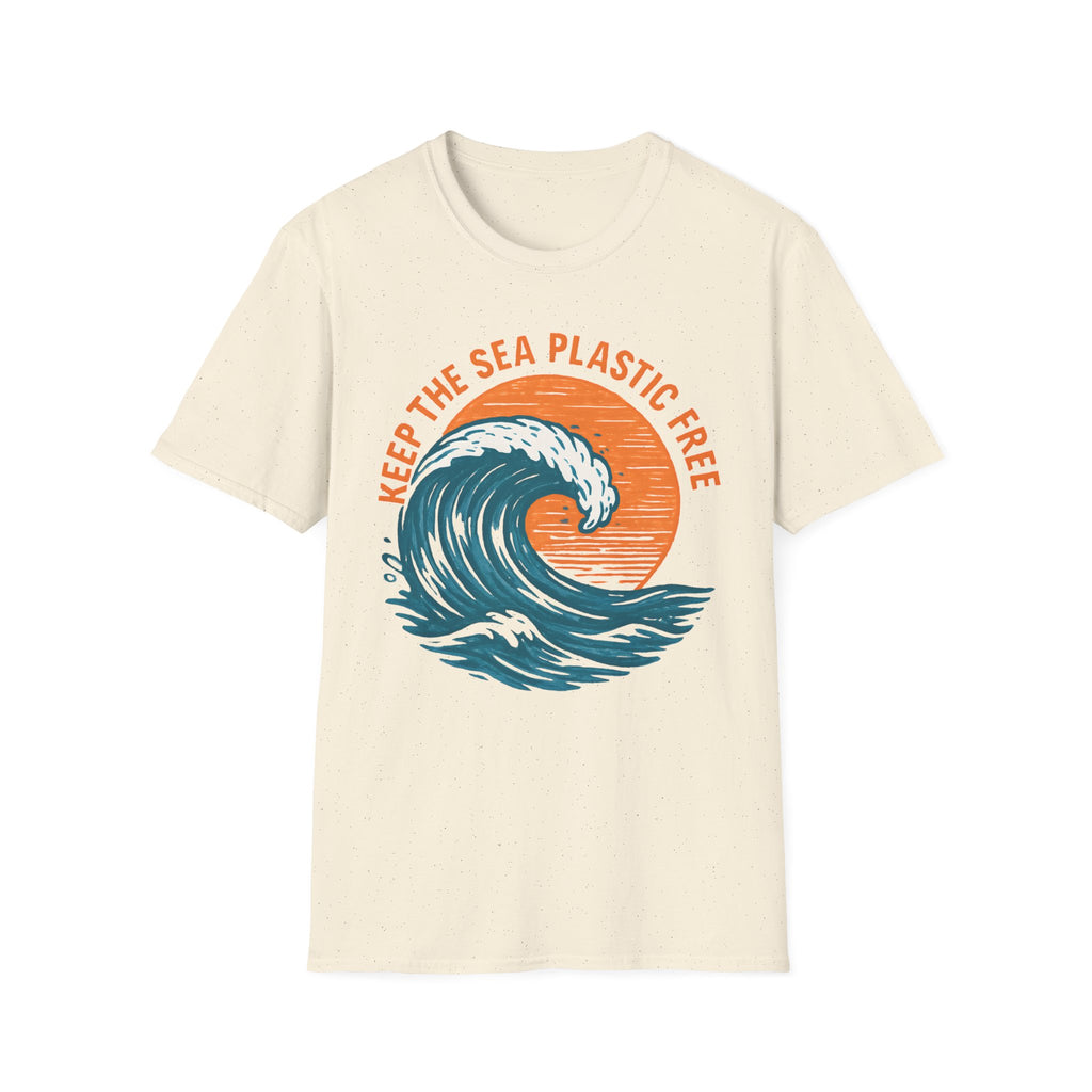 Keep the Sea Plastic Free T-Shirt — Ocean Conservation Wave Tee