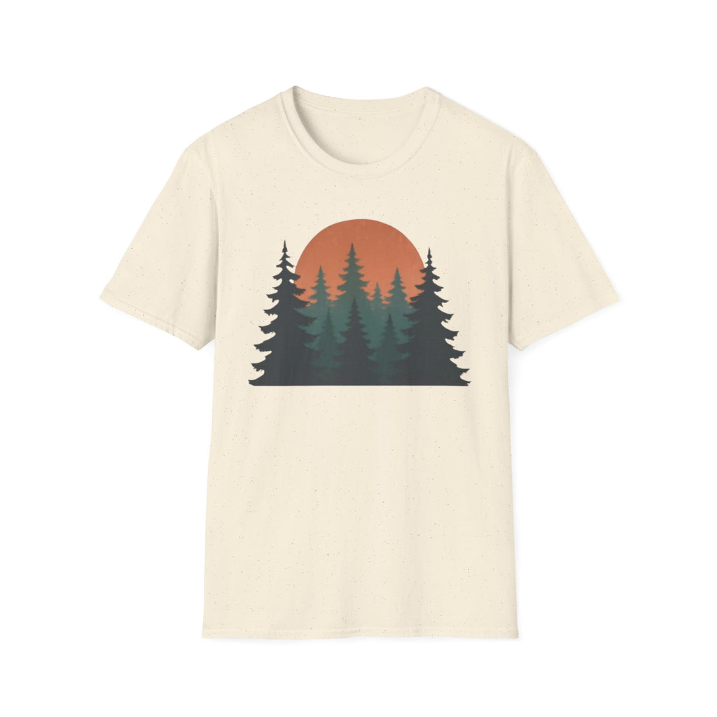 Nature Sunset T-Shirt — Vintage Pine Forest Tee