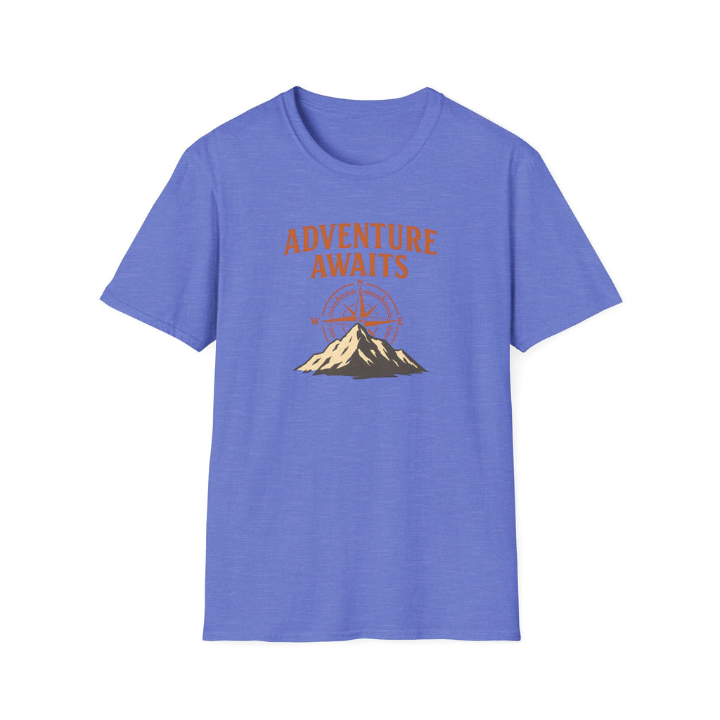 "Adventure Awaits" Compass & Mountain T-Shirt