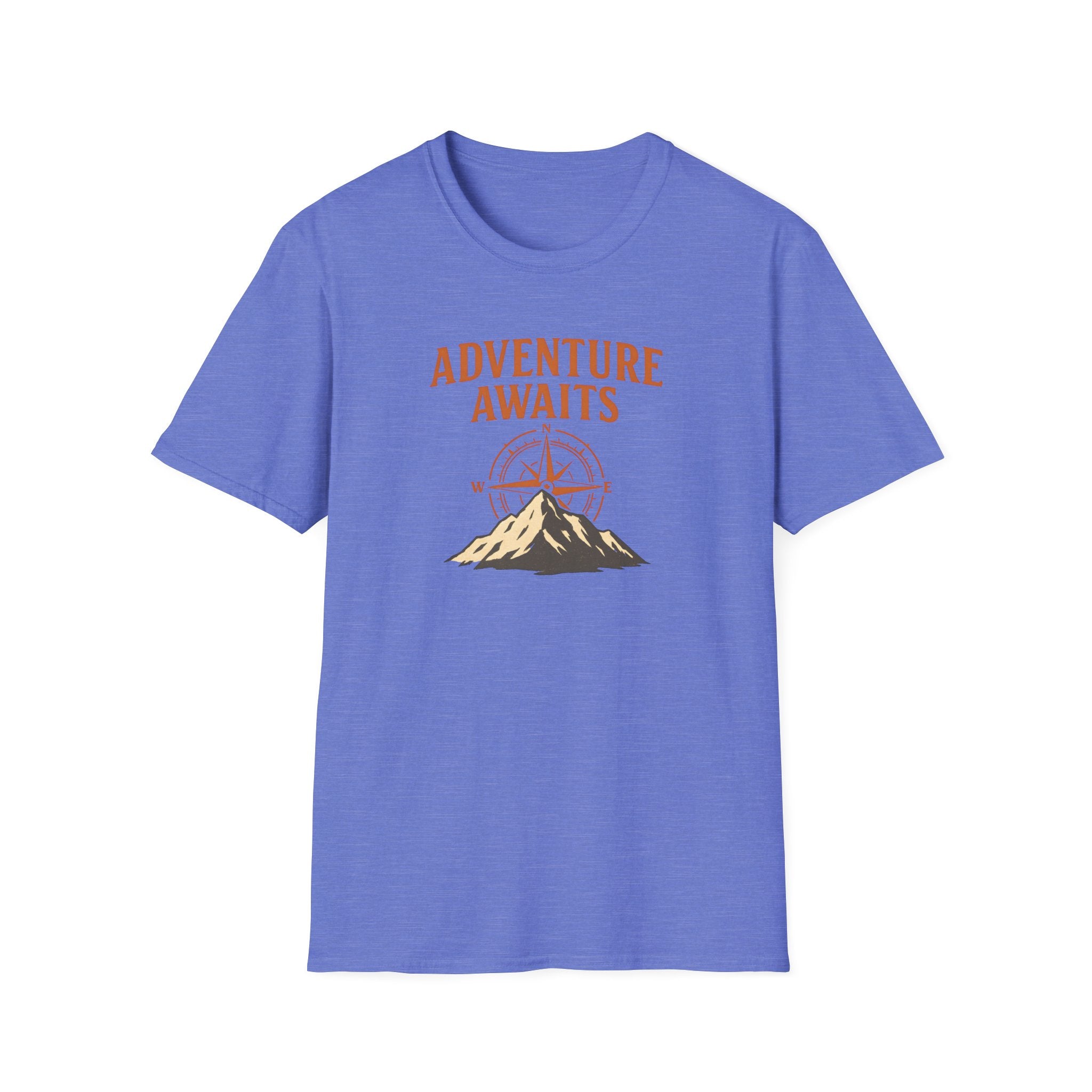 "Adventure Awaits" Compass & Mountain T-Shirt