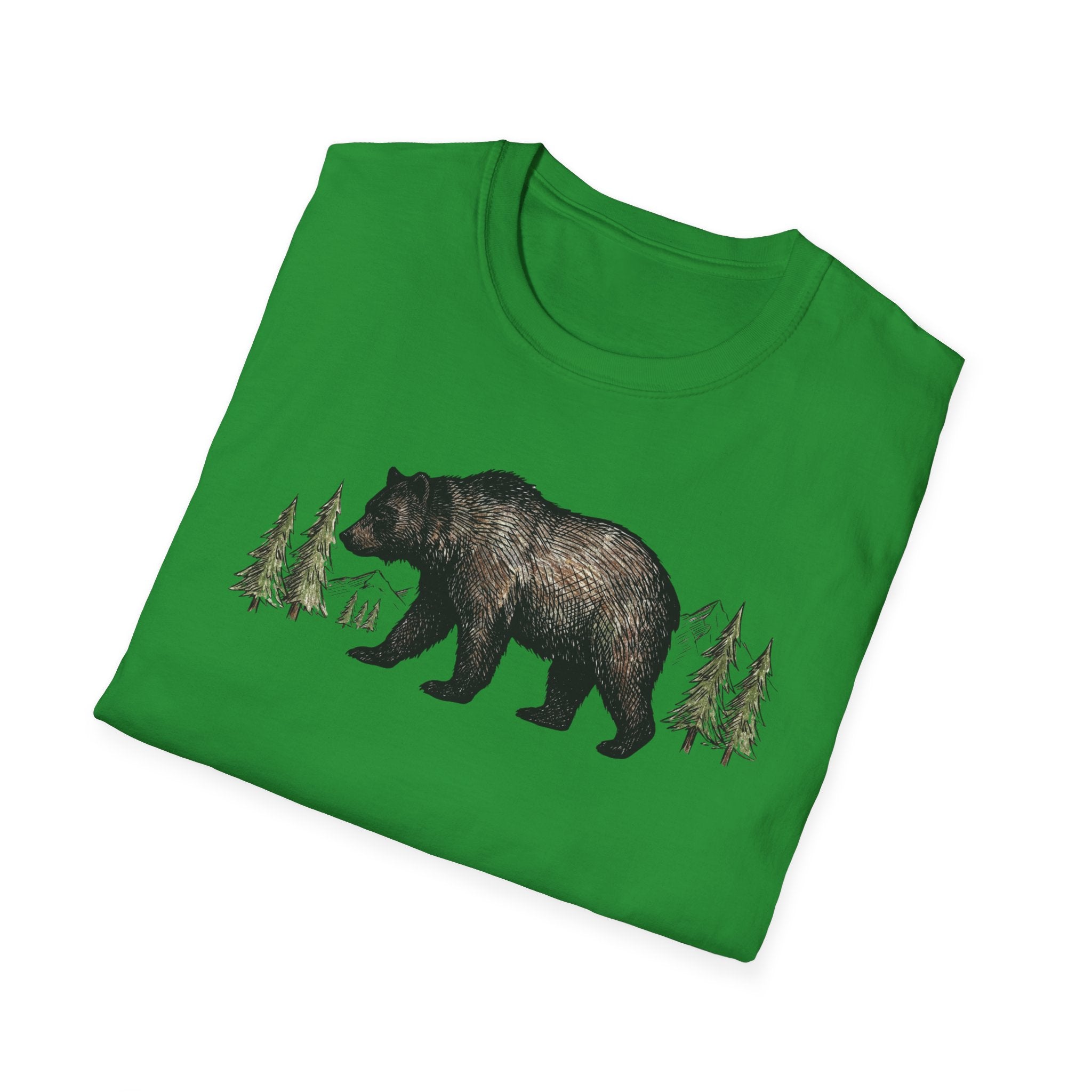 Bear & Pines T‑Shirt — Rustic Woodland Graphic Tee