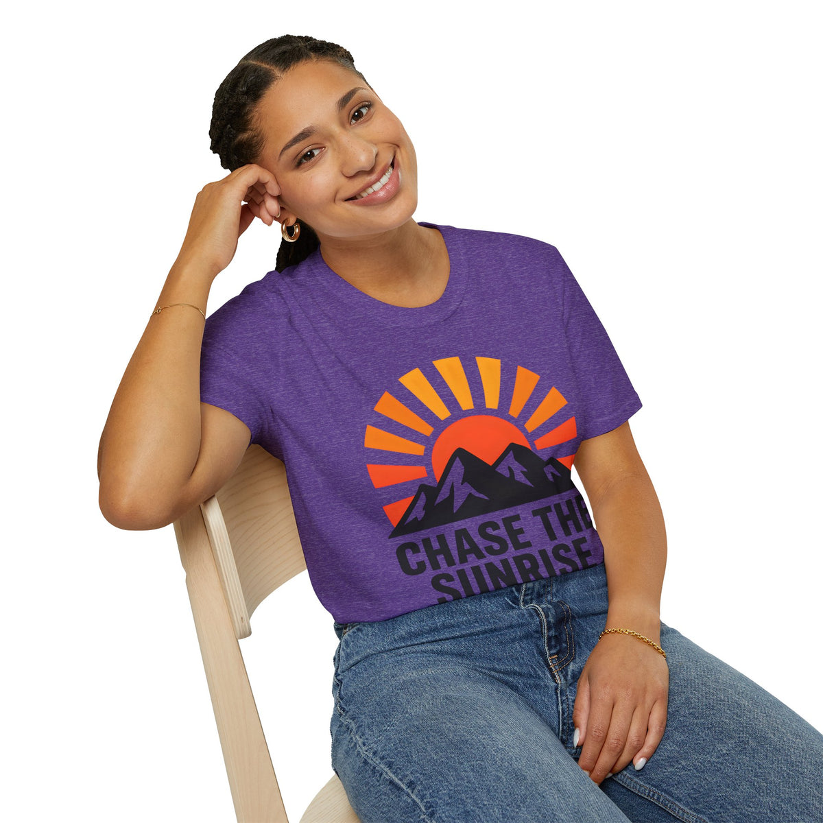 Chase The Sunrise Mountain T-Shirt — Sunrise & Peaks Graphic Tee