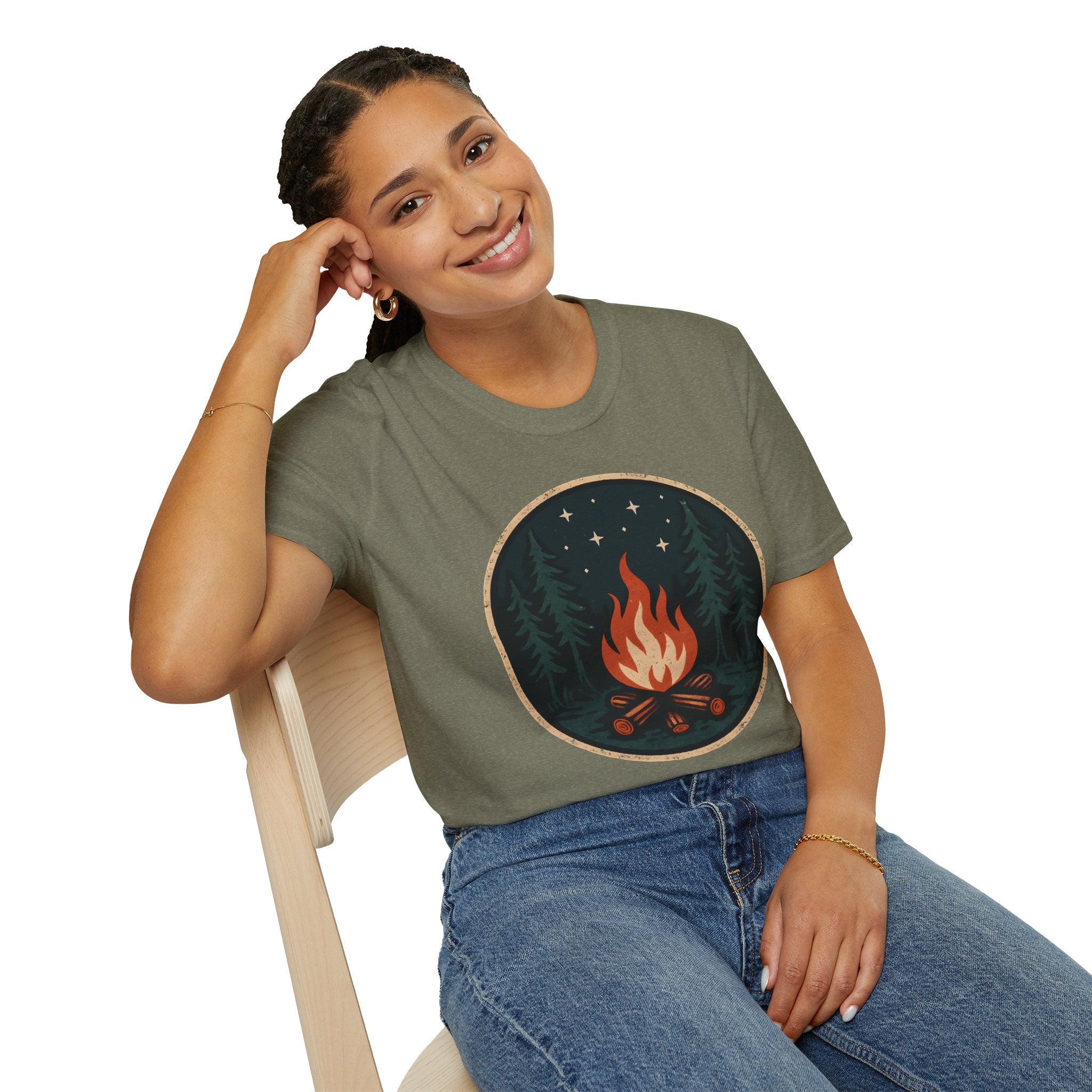 Forest Campfire at Night T-Shirt