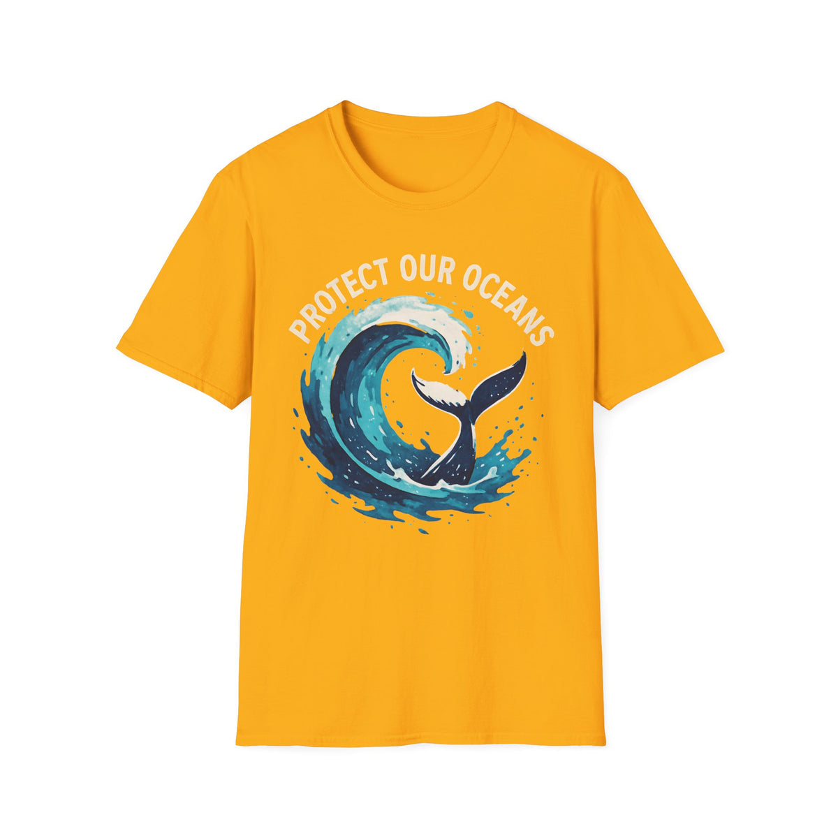 "Protect Our Oceans" Wave Whale Conservation T-Shirt