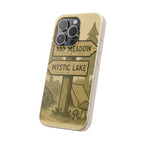 Biodegradable Phone Case — 'Nap Meadow' Mystic Lake Camping Design