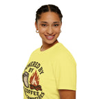 Powered By Coffee And Campfires Vintage Camping T-Shirt