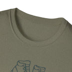 Boots with Footprints "Forever Outdoors" T-Shirt