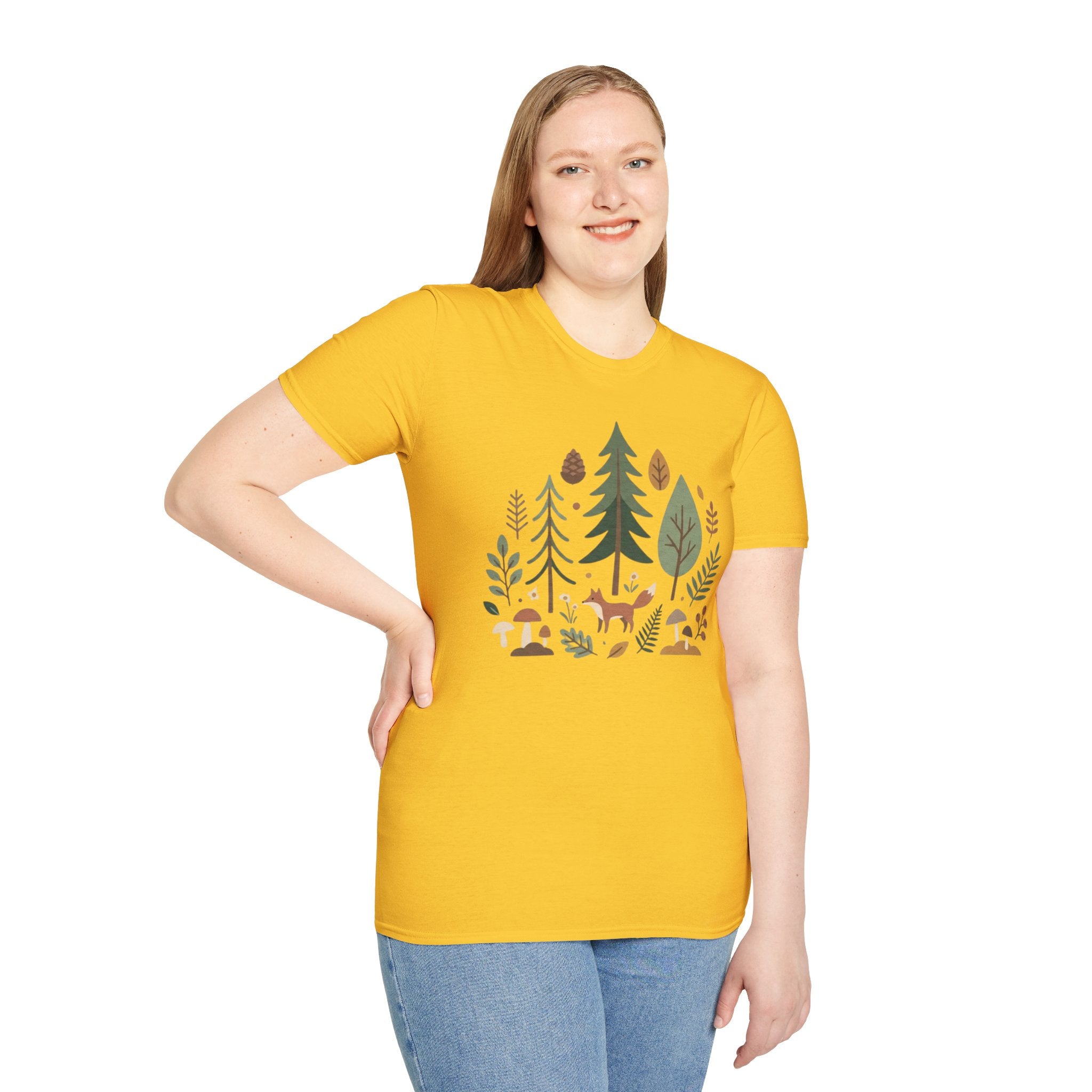Woodland Fox T-Shirt — Nature Forest Camping Graphic Tee