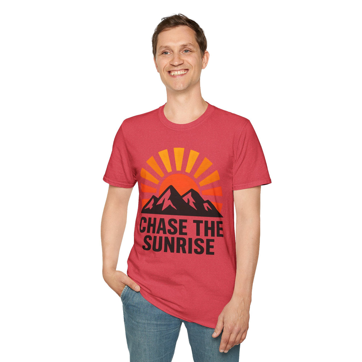Chase The Sunrise Mountain T-Shirt — Sunrise & Peaks Graphic Tee