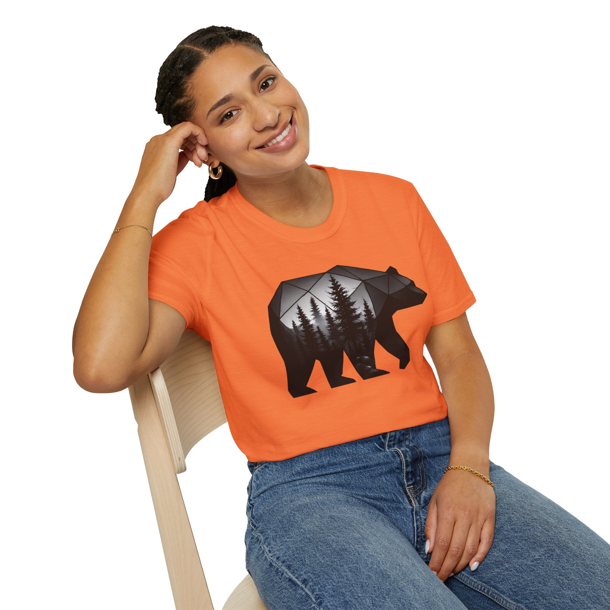 Geometric Forest Bear T-Shirt