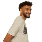 Vintage Cozy Cabin T-Shirt — Faded Pine Tree Cabin Tee