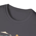 Hiker Mountain Sunset T-Shirt — Scenic Trail Adventure Tee