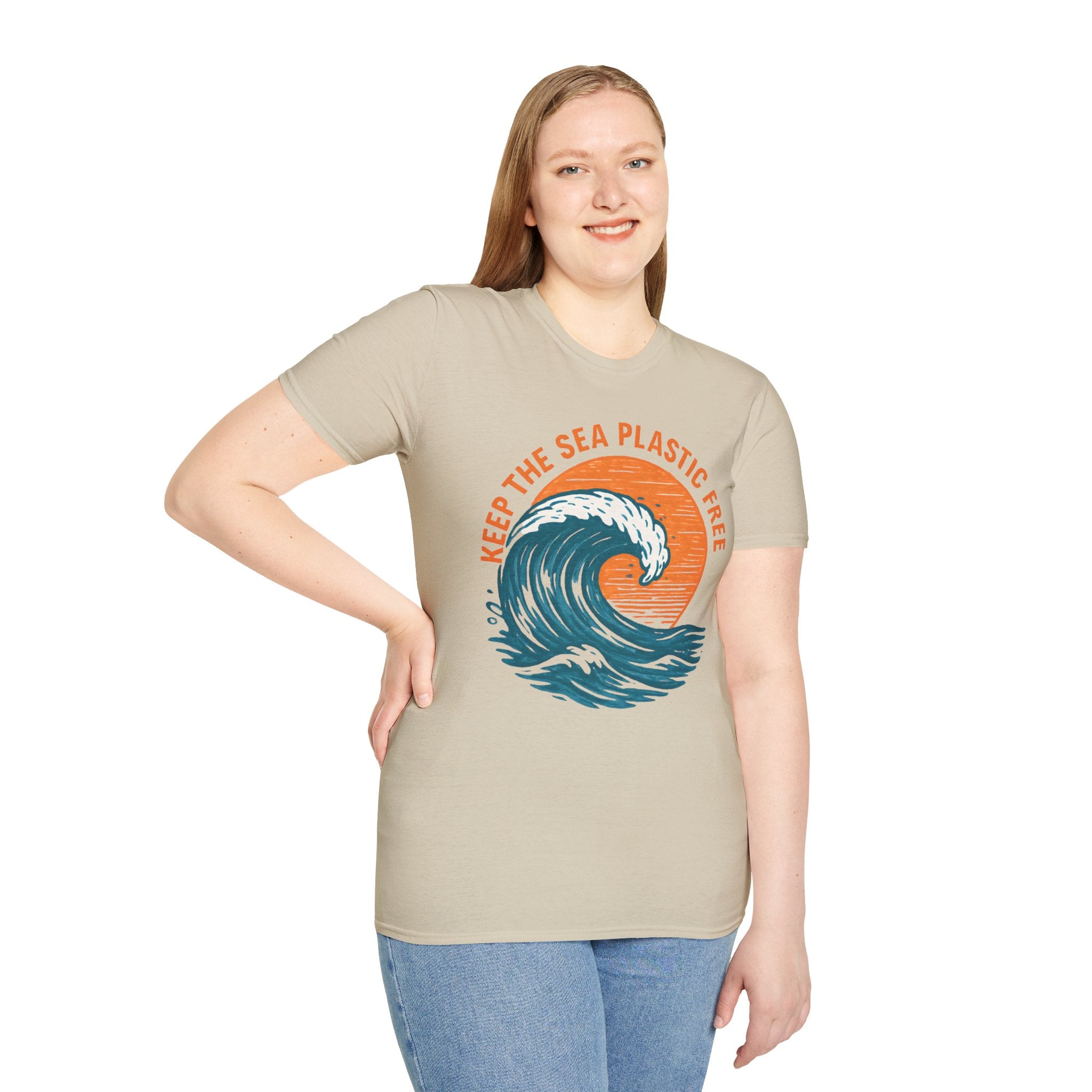 Keep the Sea Plastic Free T-Shirt — Ocean Conservation Wave Tee