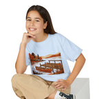 Youth T-Shirt — Autumn Lakeside Dock & Canoe Kids Tee