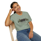 "The Mountains Are Calling" Bear and Pines T-Shirt — Outdoor Graphic Tee