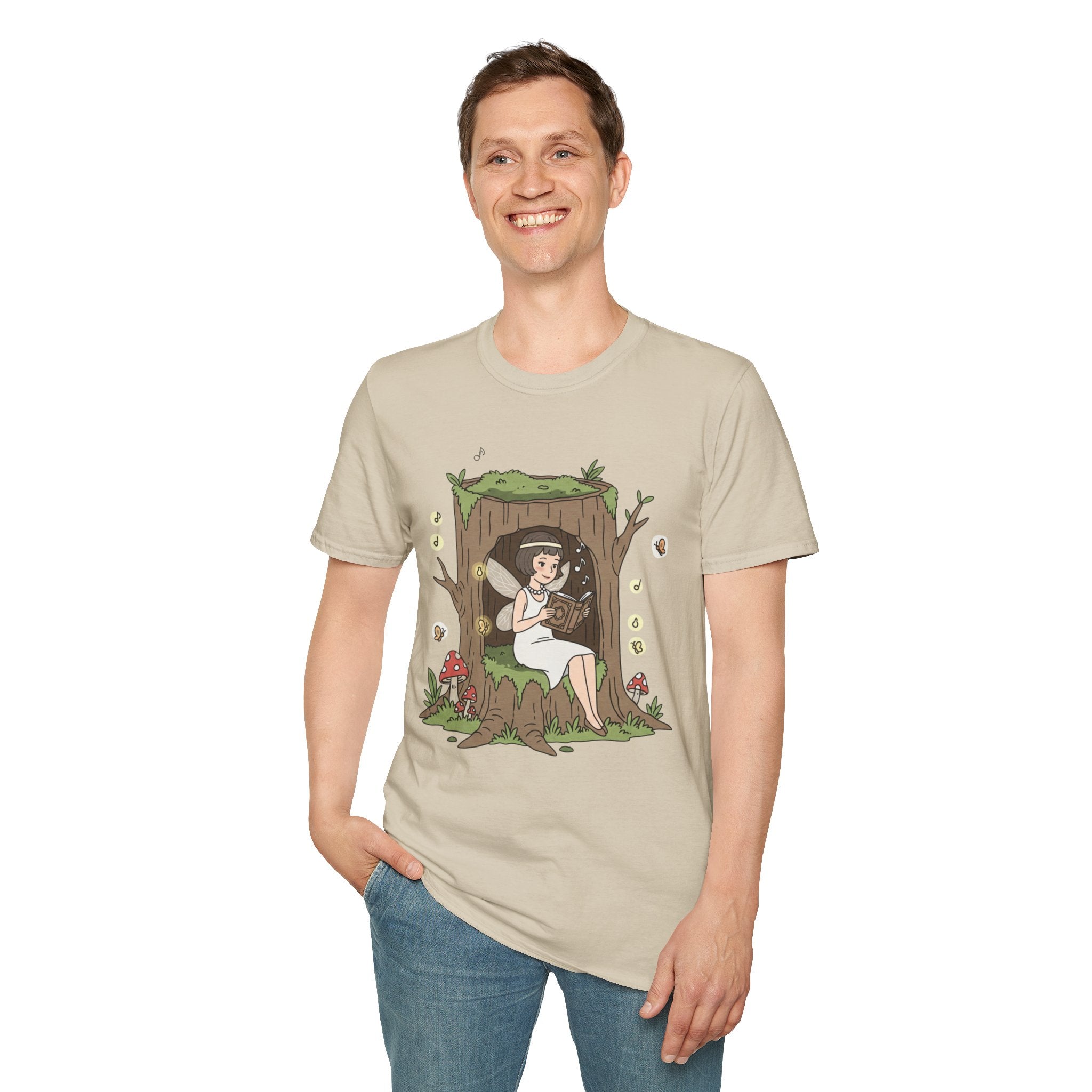 Forest Flapper Fairy Reading in Tree Hollow T-Shirt