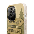 Biodegradable Phone Case — 'Nap Meadow' Mystic Lake Camping Design