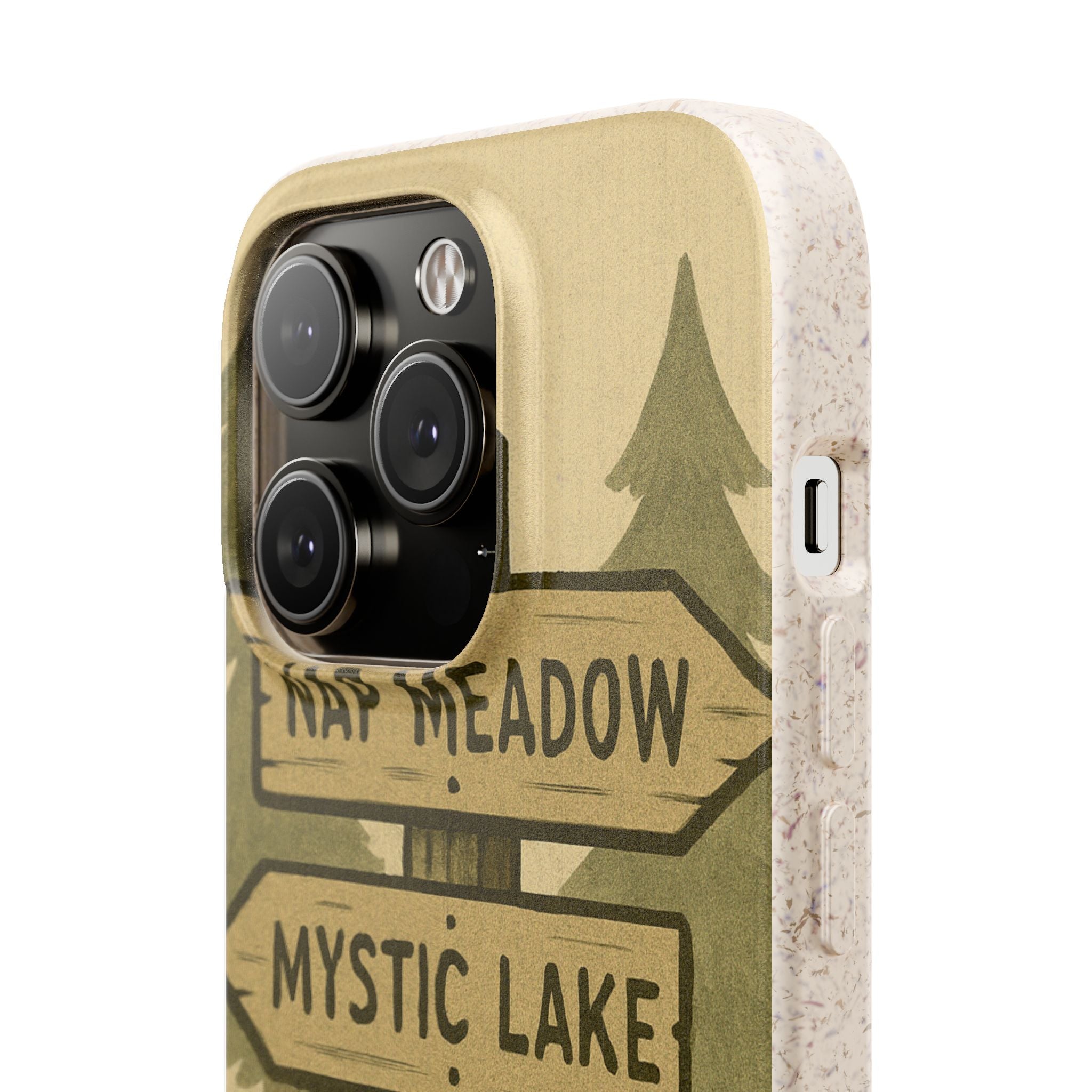 Biodegradable Phone Case — 'Nap Meadow' Mystic Lake Camping Design