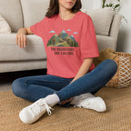 Campground Scenic T-Shirt — Minimalist Tent & Campfire Graphic