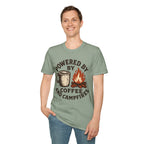 Powered By Coffee And Campfires Vintage Camping T-Shirt