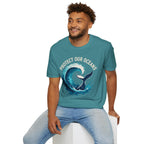 "Protect Our Oceans" Wave Whale Conservation T-Shirt