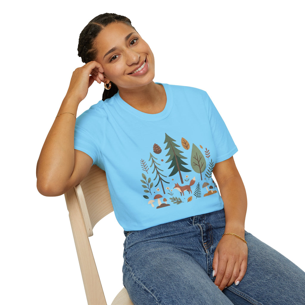 Woodland Fox T-Shirt — Nature Forest Camping Graphic Tee