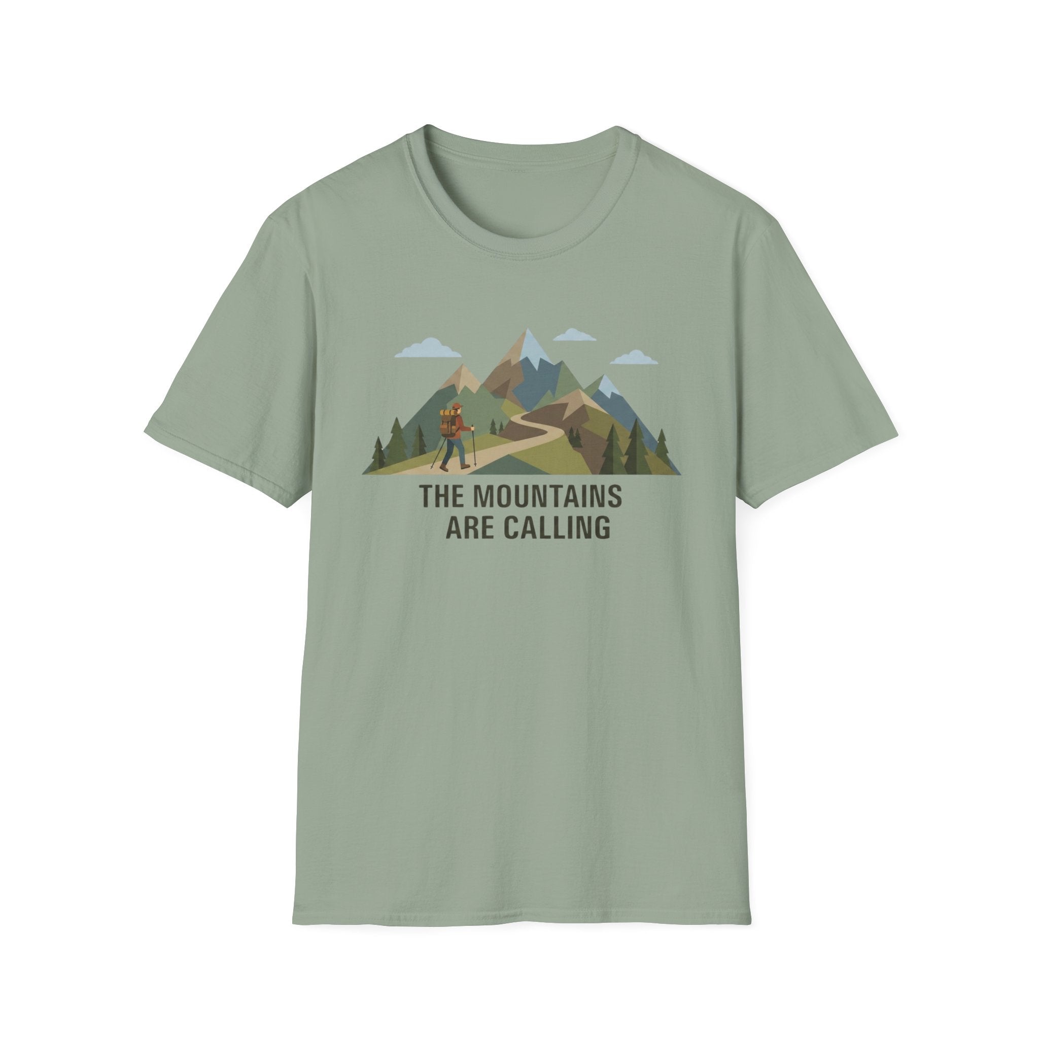 Campground Scenic T-Shirt — Minimalist Tent & Campfire Graphic