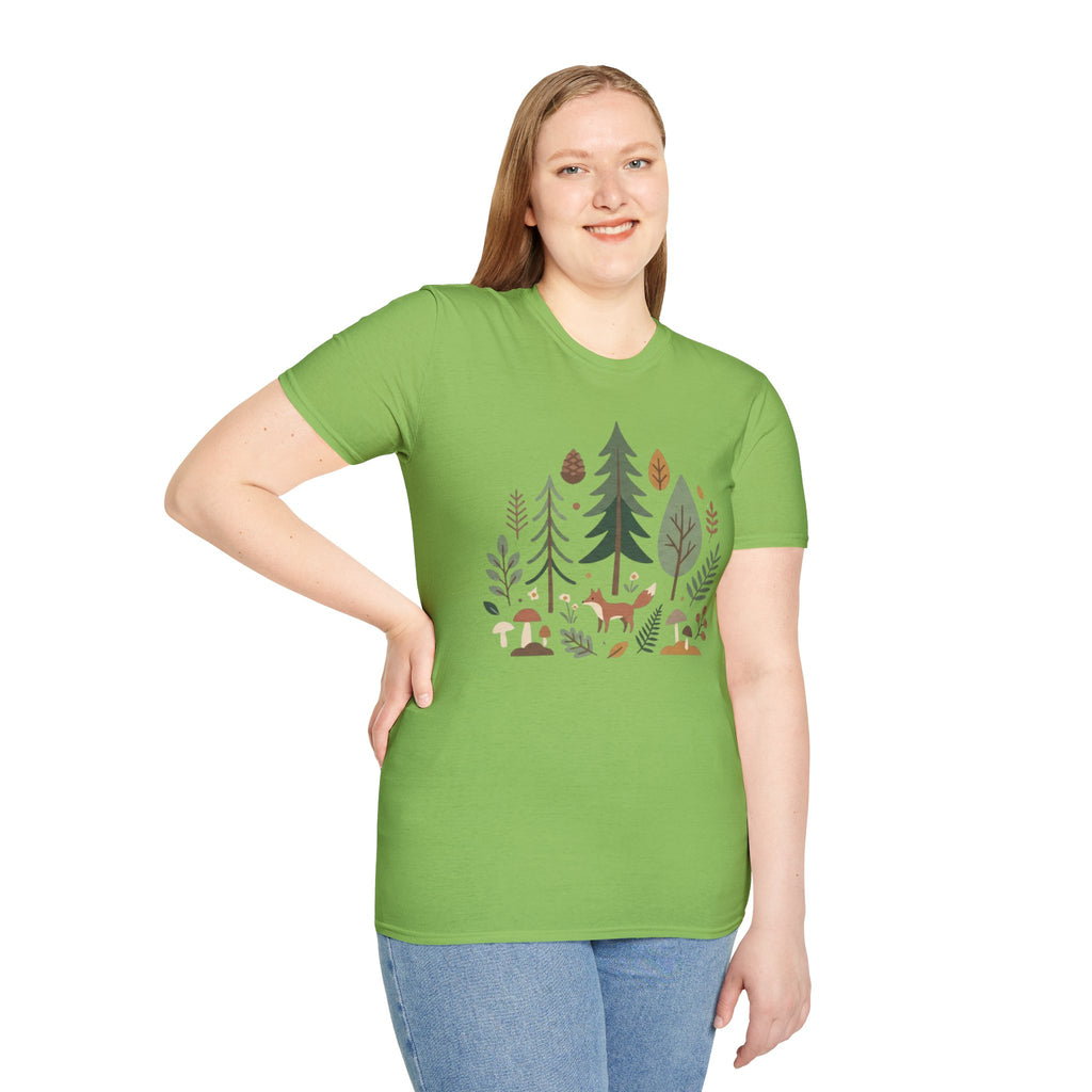Woodland Fox T-Shirt — Nature Forest Camping Graphic Tee