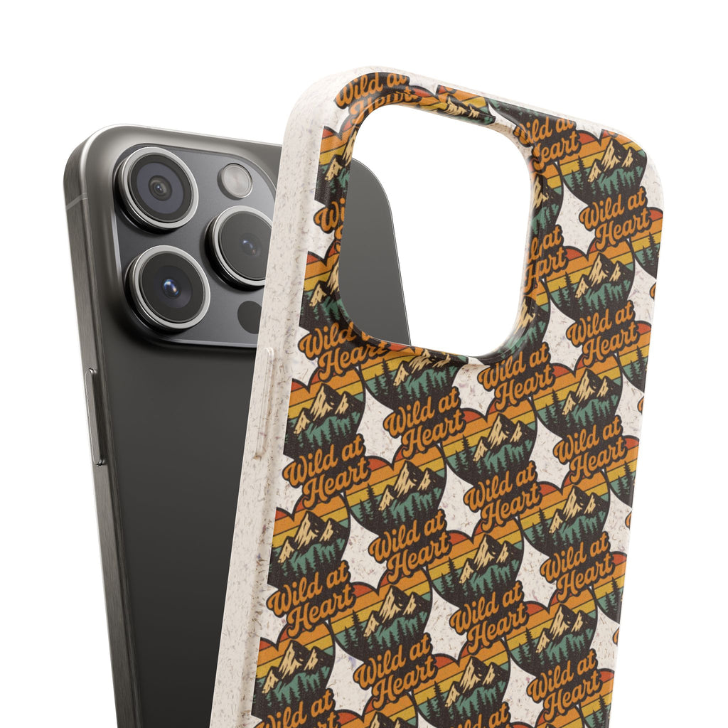 Eco-Friendly Phone Case — Vintage Camper Pattern Biodegradable iPhone Cover