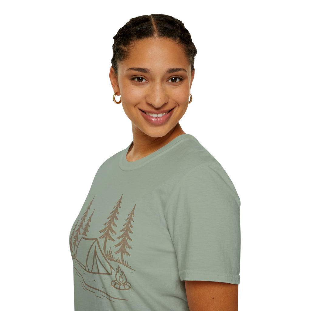 Camping Tent and Campfire T-Shirt