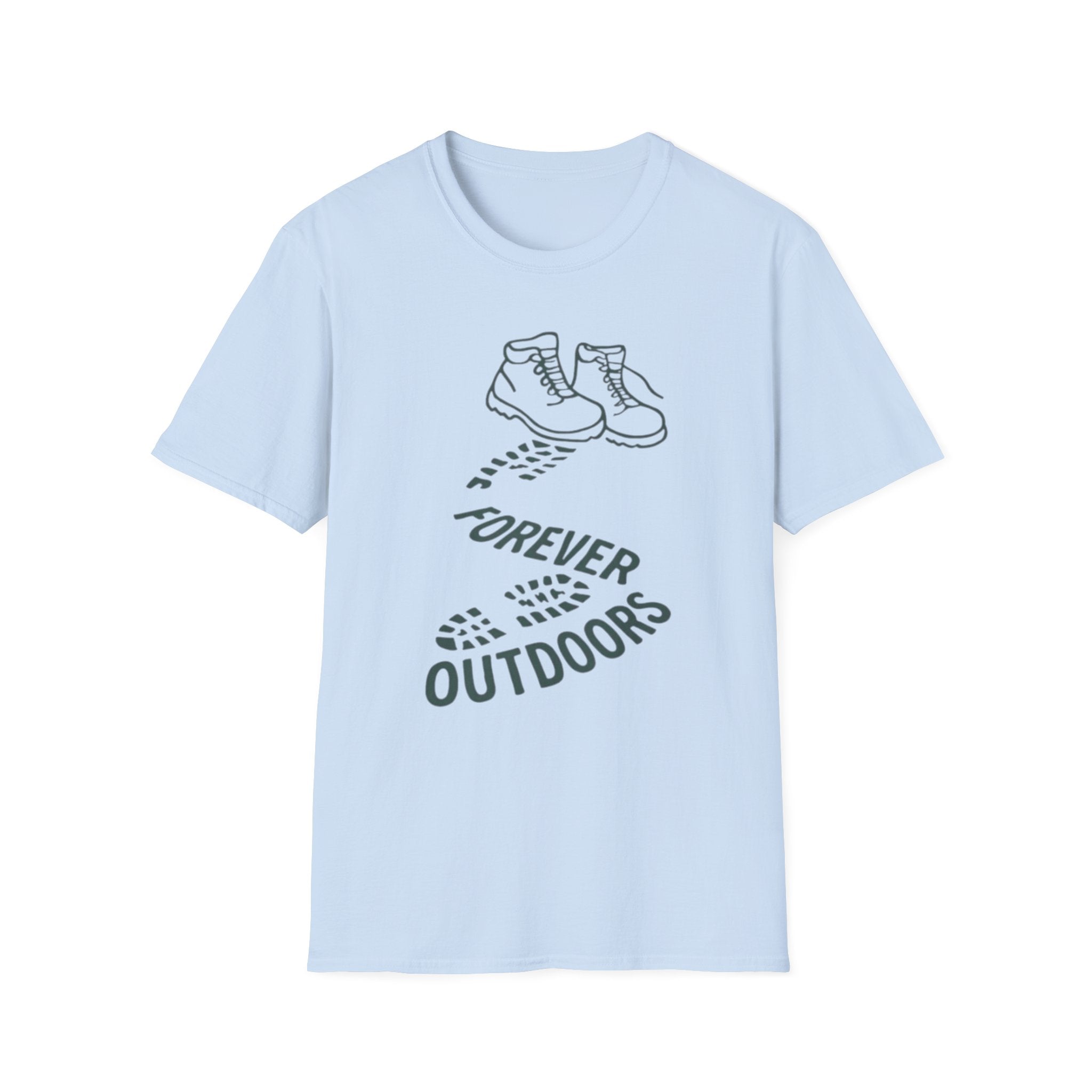 Boots with Footprints "Forever Outdoors" T-Shirt