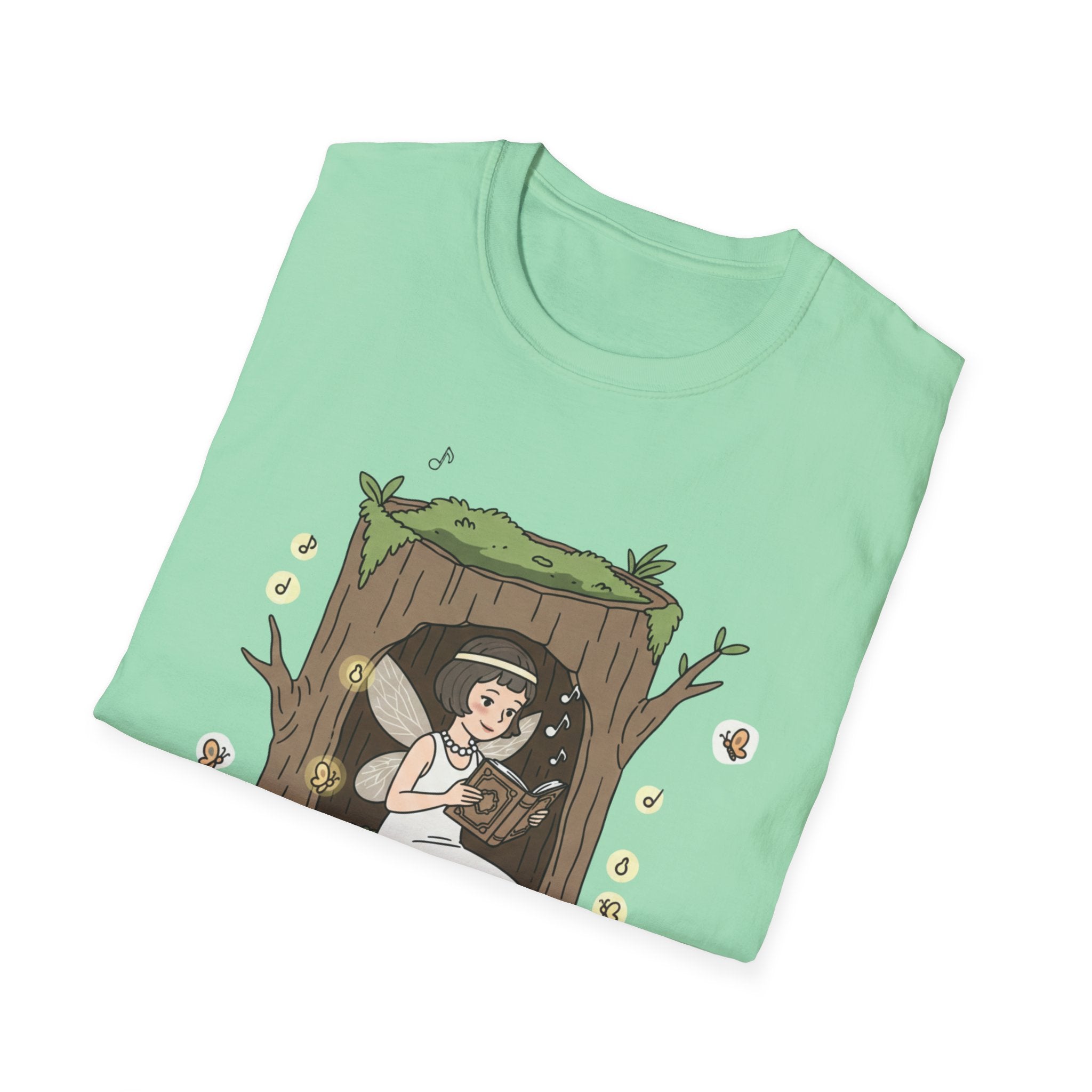 Forest Flapper Fairy Reading in Tree Hollow T-Shirt