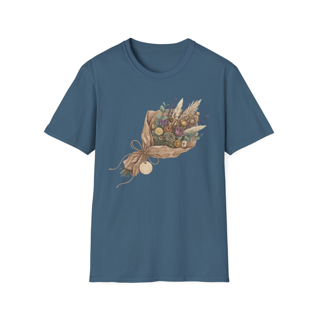 Floral Bouquet Graphic T-Shirt — Rustic Wildflower Bouquet Tee