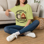 Powered By Coffee And Campfires Vintage Camping T-Shirt