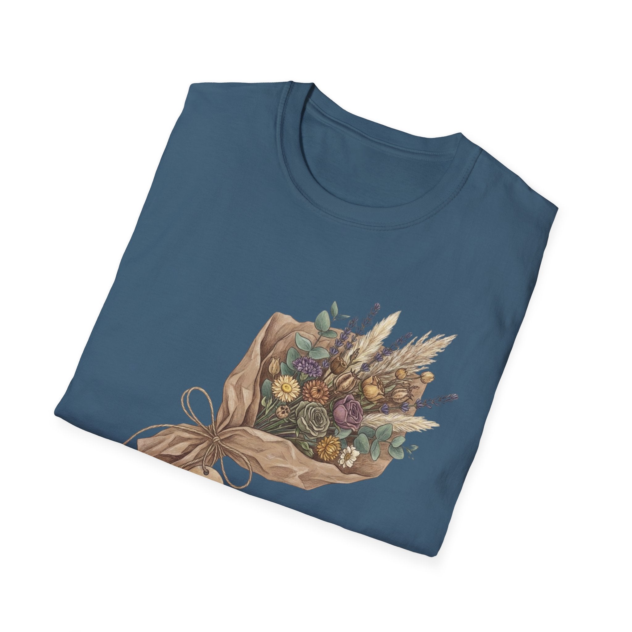 Floral Bouquet Graphic T-Shirt — Rustic Wildflower Bouquet Tee